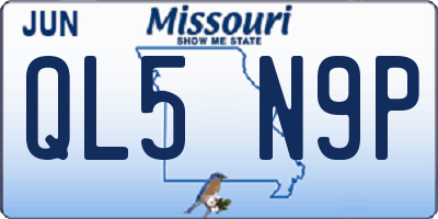 MO license plate QL5N9P