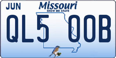 MO license plate QL5O0B