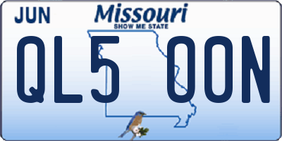 MO license plate QL5O0N
