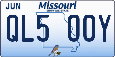 MO license plate QL5O0Y
