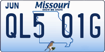 MO license plate QL5O1G