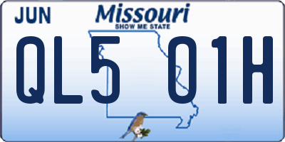 MO license plate QL5O1H