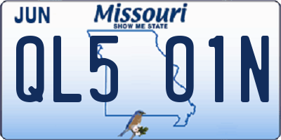 MO license plate QL5O1N