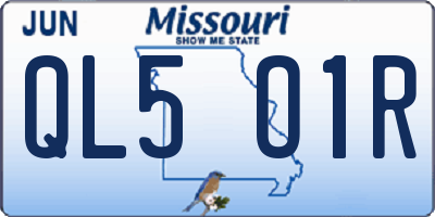 MO license plate QL5O1R