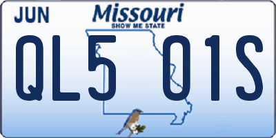 MO license plate QL5O1S