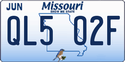 MO license plate QL5O2F