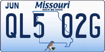 MO license plate QL5O2G