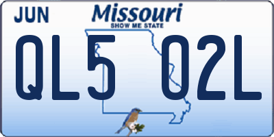 MO license plate QL5O2L