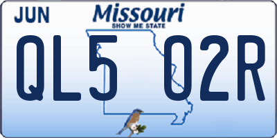 MO license plate QL5O2R