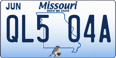 MO license plate QL5O4A