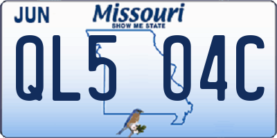 MO license plate QL5O4C