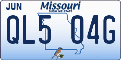 MO license plate QL5O4G