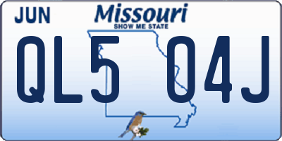 MO license plate QL5O4J