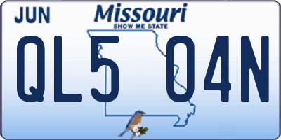 MO license plate QL5O4N