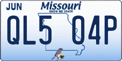 MO license plate QL5O4P