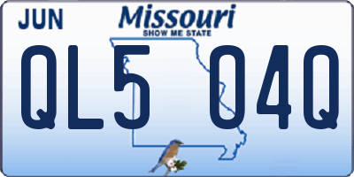MO license plate QL5O4Q