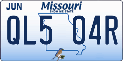MO license plate QL5O4R