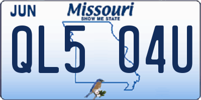 MO license plate QL5O4U