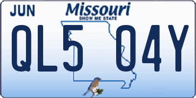 MO license plate QL5O4Y