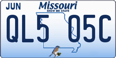 MO license plate QL5O5C