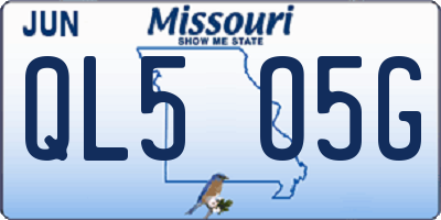 MO license plate QL5O5G