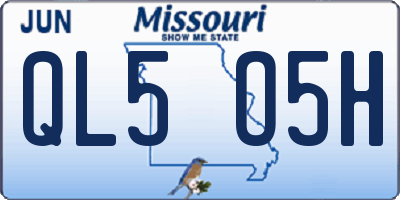 MO license plate QL5O5H