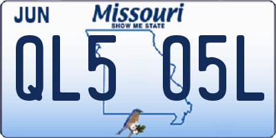 MO license plate QL5O5L