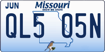 MO license plate QL5O5N