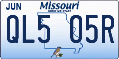 MO license plate QL5O5R