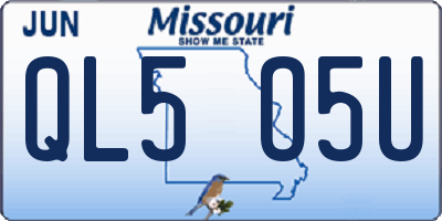 MO license plate QL5O5U