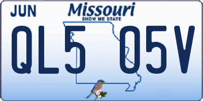 MO license plate QL5O5V