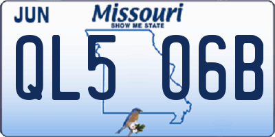 MO license plate QL5O6B