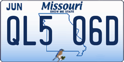 MO license plate QL5O6D