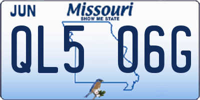 MO license plate QL5O6G