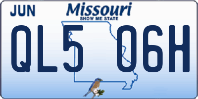 MO license plate QL5O6H
