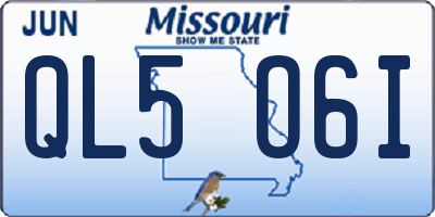 MO license plate QL5O6I