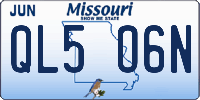 MO license plate QL5O6N