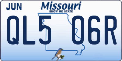 MO license plate QL5O6R