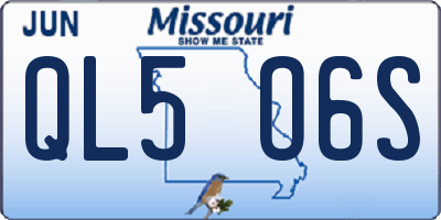 MO license plate QL5O6S