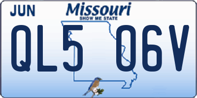 MO license plate QL5O6V