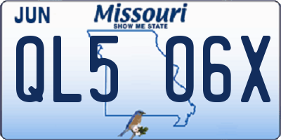 MO license plate QL5O6X