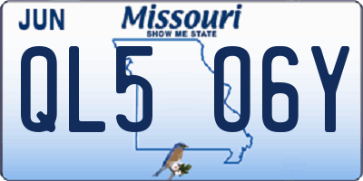 MO license plate QL5O6Y
