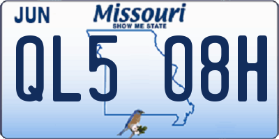 MO license plate QL5O8H