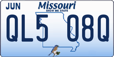 MO license plate QL5O8Q