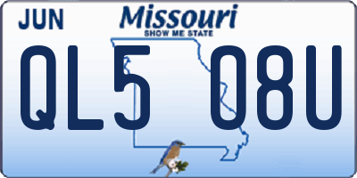 MO license plate QL5O8U
