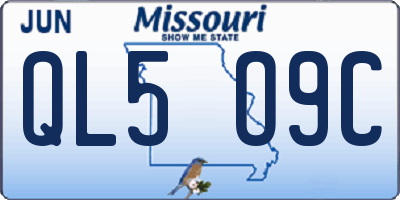 MO license plate QL5O9C