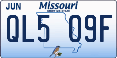 MO license plate QL5O9F