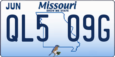 MO license plate QL5O9G