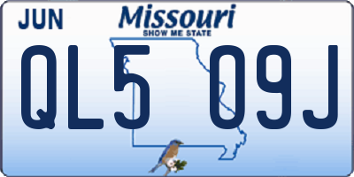 MO license plate QL5O9J