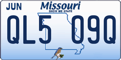 MO license plate QL5O9Q